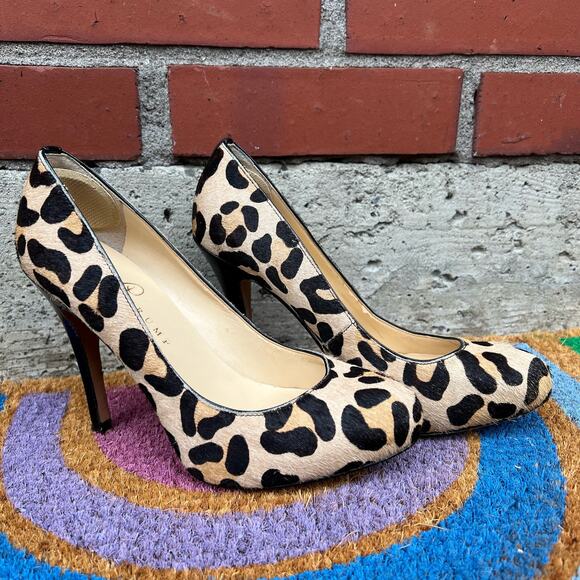 Ivanka Trump Janie Pump Heels Womens Size 6.5 Brown Leopard Fur Animal Print - Picture 3 of 9